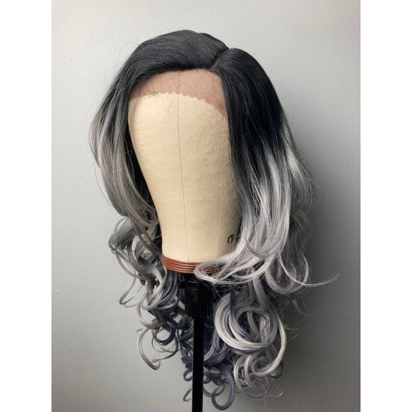Ombré Gray Lace Front Wig - Picture 2 of 8